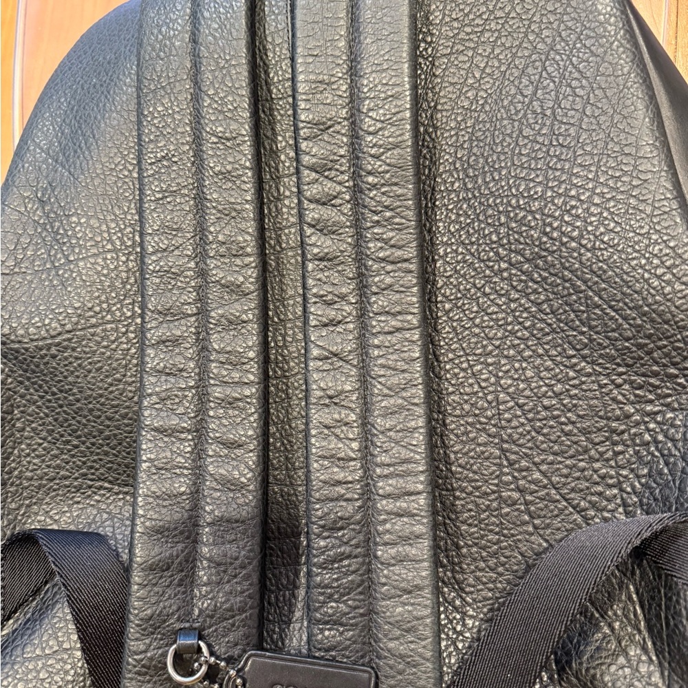 Coach Black Textured Leather Backpack - Picture 4 of 4